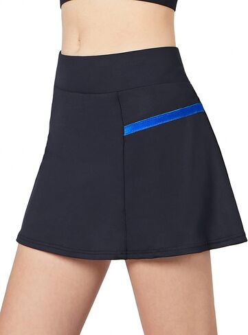 تنانير POSHDIVAH الرياضية النسائية مع شورتات مدمجة للتنس والجولف والجري والتمارين الكاجوال in Kuwait