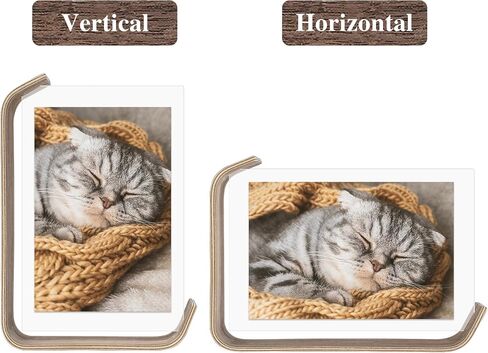 4x6 Picture Frame Wood Photo Frame Double Sided Frame for Tabletop Display L Shaped Picture Frames Vertically or Horizontally Display Walnut in Saudi Arabia