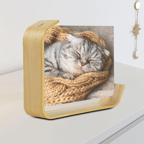 إطار صورة 4 × 6 إطار صور خشبي إطار مزدوج الجوانب لعرض الطاولة على شكل حرف L إطارات صور عموديًا أو أفقيًا من خشب الجوز in Kuwait