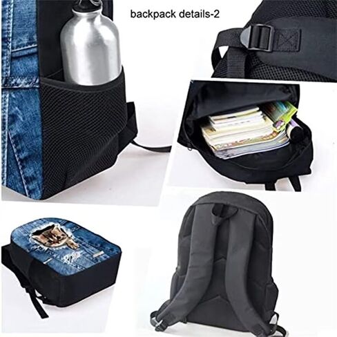 Backpack for Kids Girls Boys Elementary School Bag 3 Piece Set with Lunch Box and Pencil Case in Saudi Arabia