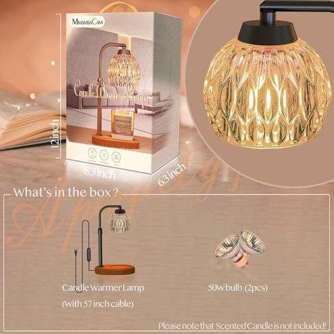 MimamsaCam Candle Warmer Lamp with Timer,Wax Warmer for Jar Candles,Dimmable Candle Lamp Warmer for Wax Melts;Electric Wax Melt Warmer for Home Decor;Gifts for Mom,Birthday Gifts for Women(Black) in Saudi Arabia