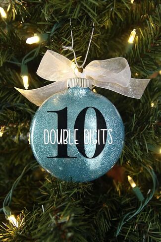 13 Official Teenager Christmas Ornament, 13th Birthday Gift for Teen Boy or Girl, Turning Thirteen Years Old Keepsake, Sparkly Glittered Bauble with White Organza Bow in Saudi Arabia