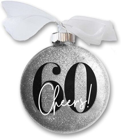 13 Official Teenager Christmas Ornament, 13th Birthday Gift for Teen Boy or Girl, Turning Thirteen Years Old Keepsake, Sparkly Glittered Bauble with White Organza Bow in Saudi Arabia