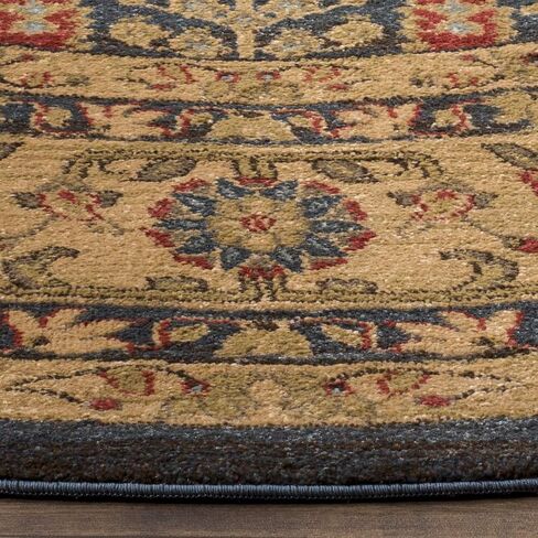 سجادة SAFAVIEH Mahal Collection - 2'2" x 6'، كحلي وطبيعي، تصميم شرقي تقليدي، لا يتساقط ويسهل العناية بها، مثالية للمناطق التي تشهد حركة مرور عالية في غرفة المعيشة وغرفة النوم (MAH697E) in Saudi Arabia