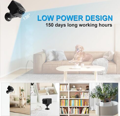BEEDMXU Spy Hidden Wireless WiFi Security Home Camera, HD1080P Nanny Cam with Night Vision & Motion Detection - Indoor Security Camera for Home, Office and Car(with Battery+64GB microSD) in Kuwait