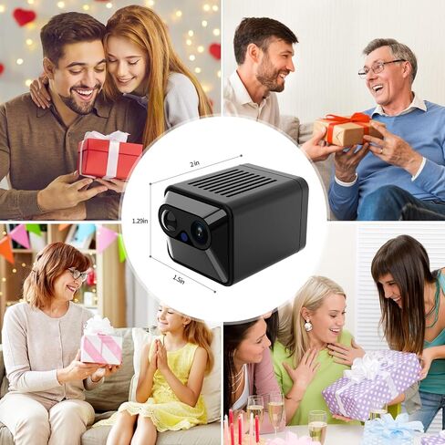 BEEDMXU Spy Hidden Wireless WiFi Security Home Camera, HD1080P Nanny Cam with Night Vision & Motion Detection - Indoor Security Camera for Home, Office and Car(with Battery+64GB microSD) in Kuwait