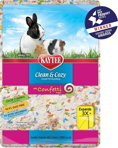 Kaytee Clean & Cozy Blue Bedding For Guinea Pigs, Rabbits, Hamsters, Gerbils and Chinchillas, 49.2 Liter in Saudi Arabia