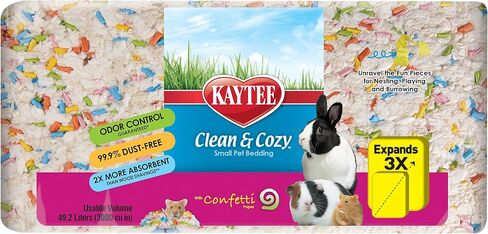 Kaytee Clean & Cozy Blue Bedding For Guinea Pigs, Rabbits, Hamsters, Gerbils and Chinchillas, 49.2 Liter in Saudi Arabia