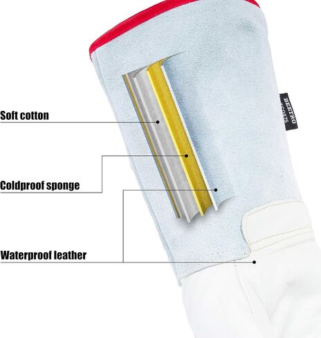 BEETRO -292℉/-180℃ or Above Antifreeze Gloves for Dry Ice Handling Liquid Nitrogen Sponge and Cotton Inner in Saudi Arabia