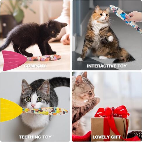 BINGPET 3 قطع لعبة النعناع البري كيكر لعبة القط كيكر التفاعلية كيتي ركلة العصي للقطط، لعبة مضغ القط متينة ومقاومة للعض، لعبة وسادة ركلة القطط الداخلية مع أنماط لطيفة لمستلزمات الحيوانات الأليفة الصغيرة in Kuwait