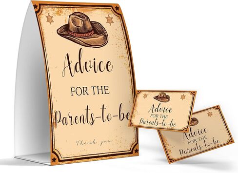 كتاب Advice for the Parents-to-be، العاب استقبال المولود بنمط قوس قزح بوهو بنمط قوس قزح، بطاقات نصائح للوالدين الجدد، تذكارات الام والاب الجديدة - لافتة واحدة + 50 بطاقة (GES21) in Kuwait