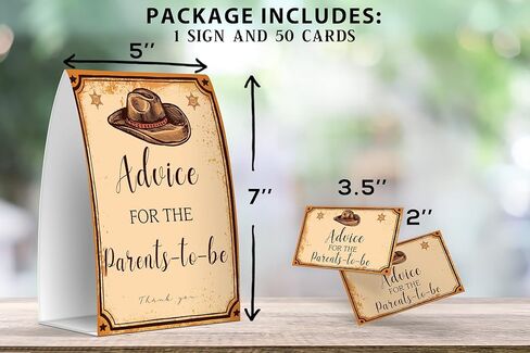 كتاب Advice for the Parents-to-be، العاب استقبال المولود بنمط قوس قزح بوهو بنمط قوس قزح، بطاقات نصائح للوالدين الجدد، تذكارات الام والاب الجديدة - لافتة واحدة + 50 بطاقة (GES21) in Kuwait