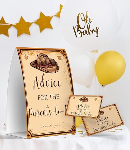 كتاب Advice for the Parents-to-be، العاب استقبال المولود بنمط قوس قزح بوهو بنمط قوس قزح، بطاقات نصائح للوالدين الجدد، تذكارات الام والاب الجديدة - لافتة واحدة + 50 بطاقة (GES21) in Kuwait