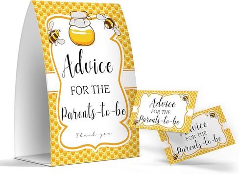 كتاب Advice for the Parents-to-be، العاب استقبال المولود بنمط قوس قزح بوهو بنمط قوس قزح، بطاقات نصائح للوالدين الجدد، تذكارات الام والاب الجديدة - لافتة واحدة + 50 بطاقة (GES21) in Kuwait