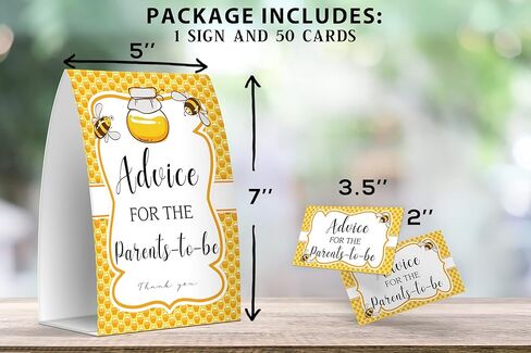 كتاب Advice for the Parents-to-be، العاب استقبال المولود بنمط قوس قزح بوهو بنمط قوس قزح، بطاقات نصائح للوالدين الجدد، تذكارات الام والاب الجديدة - لافتة واحدة + 50 بطاقة (GES21) in Kuwait