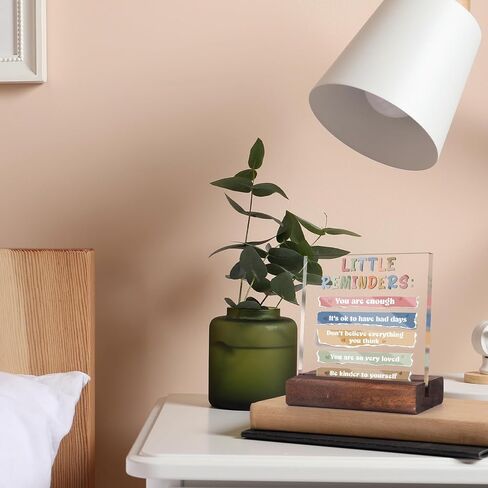 Growth Mindset Desk Decor - Inspirational Quotes Acrylic Desk Plaque with Wood Stand Therapy Office Gifts for Women Positive Office Decor Sign for Therapist Office Living RoomBedroom in Saudi Arabia
