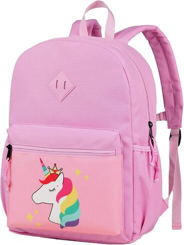 Kasqo Kids Backpack, 14" Toddler Backpack for Little Boys and Girls Kindergarten Preschool Bookbag With Chest Strap, Pink Kitty in Saudi Arabia