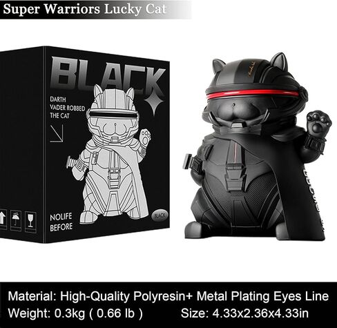 Futuristic Decor Lucky Cat Collectible Cool Statue for Home Office Room Desktop Decor,Feng Shui Resin Sculpture for Welcoming Fortune Luck Wealth in Saudi Arabia
