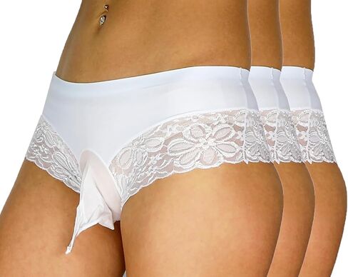 Mona's Choice Stretchy Mens Sissy Panties Briefs With Lace in Saudi Arabia