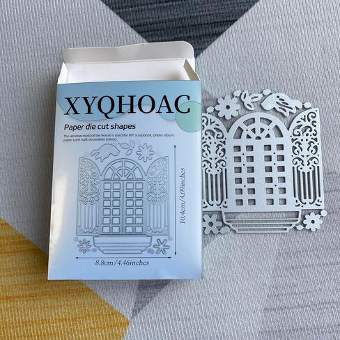 XYQHOAC نافذة يموت التخفيضات، نافذة معدنية قطع يموت النقش يموت نافذة المنزل قطع يموت DIY قطع قالب الاستنسل DIY سكرابوكينغ الألبوم ورقة بطاقات الحرف الديكور (الفضة) in Saudi Arabia