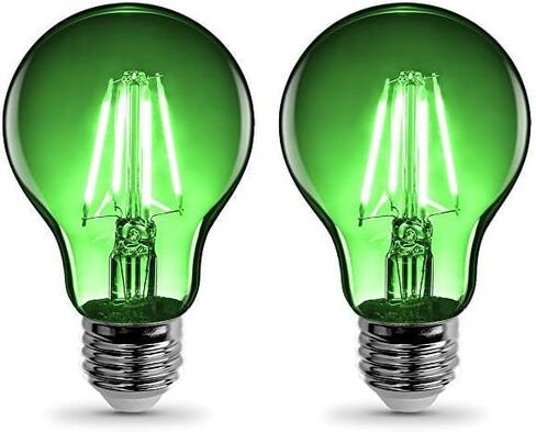 Feit Electric A19/TG/LED 40W Equivalent 4.5 Watt Dimmable Filament Clear Glass A19 LED Light Bulb, Green in Saudi Arabia