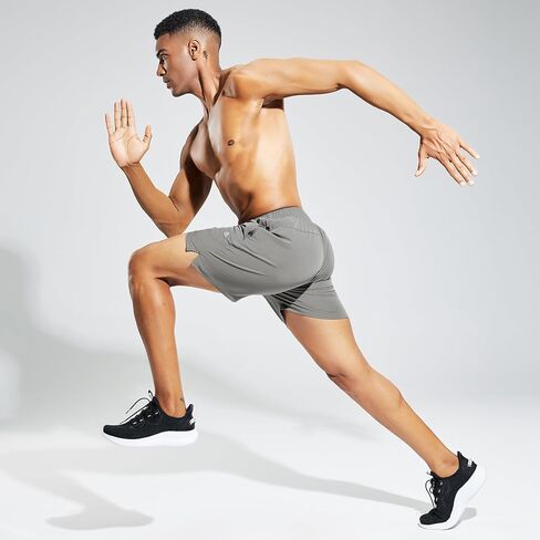شورت رياضي للجري للرجال من Haimont مقاس 12.7 سم خفيف الوزن للتمرين للرجال في الصيف وصالة الألعاب الرياضية كاجوال مع جيب بسحاب in Kuwait