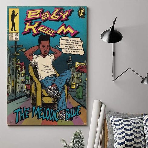 ملصق فني من Metro Boomin Heroes & Villains لألبوم كاريكاتير لغرفة النوم، ديكور جداري فني قماشي جمالي 12 × 18 بوصة (30 × 45 سم) in Saudi Arabia