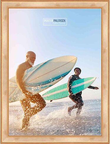 Poster Palooza 16x23 Frame Black Solid Wood Picture Frame | 0.75 Inch Moulding Width | Includes UV Acrylic Plexiglass, Foam Board Backing & Hanging Hardware in Saudi Arabia