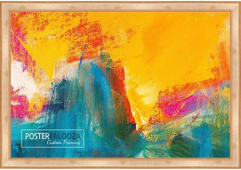 Poster Palooza 16x23 Frame Black Solid Wood Picture Frame | 0.75 Inch Moulding Width | Includes UV Acrylic Plexiglass, Foam Board Backing & Hanging Hardware in Saudi Arabia