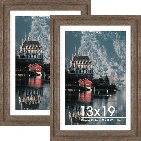 AUEAR, Solid Wood 18X24 Poster Frame - Displays 16X20 Pictures with Mat or 18X24 Without Mat, Wide Moulding Frame for Wall Mounting Display, Photo Frames (Black, 1 Pack) in Saudi Arabia