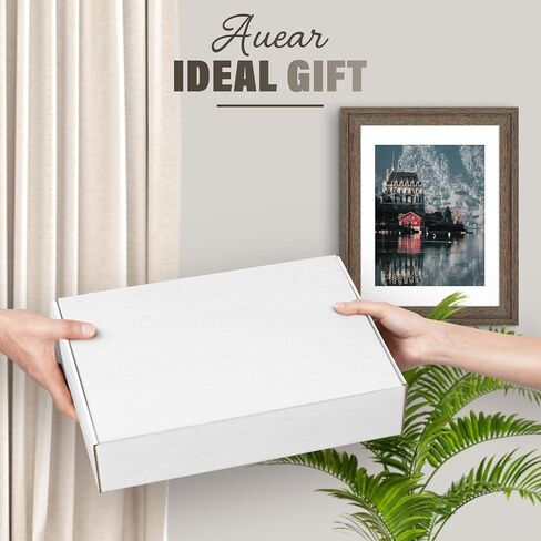 AUEAR, Solid Wood 18X24 Poster Frame - Displays 16X20 Pictures with Mat or 18X24 Without Mat, Wide Moulding Frame for Wall Mounting Display, Photo Frames (Black, 1 Pack) in Saudi Arabia