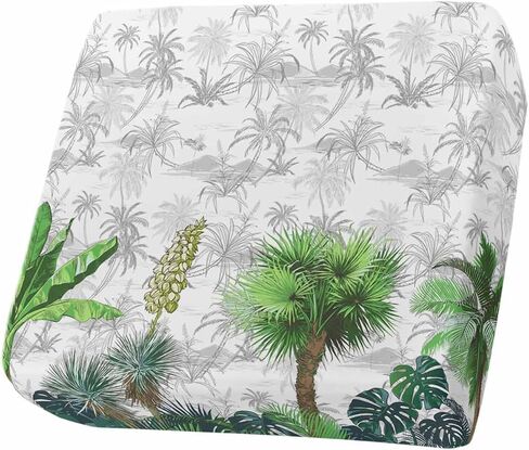 Green Tropical Stretch Couch Sofa Cushion Covers,Sectional/Individual/L/T Shape Sofa Couch Slipcover Furniture Cover Elastic Bottom,Summer Palm Coconut Tree Coconut Plant Beach Watercolor S Size 3-PC in Saudi Arabia