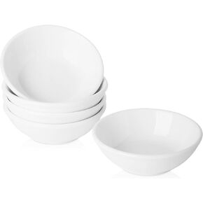 UIBFCWN Sauce Dish Dipping Bowls, 12 Pack Ceramic Dip Bowls Set, 1.2 Oz Soy Sauce Dish, White Dipping Bowls Bulk, Asian Sauce Bowls for Ketchup, BBQ, Condiments, Appetizer