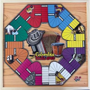 Colombian Parcheesi Magnetic Luxury Board Game, Tablero Colombian De Parques Colombiano Magnético Y De Lujo (Colombian/Colombiano)