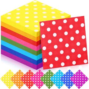 Yahenda 320 Pieces 8 Colors Rainbow Color Cocktail Napkin Beverage Luncheon Paper Napkins Assorted Colors Party Napkin for Party Favors (Colorful,10 x 10 Inches)
