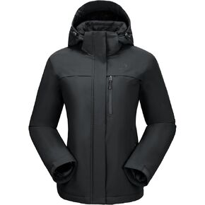 CAMEL CROWN Women's Ski Jacket Waterproof Winter Mountain Coat Warm Fleece Windbreaker Hooded Raincoat Snowboarding Jackets