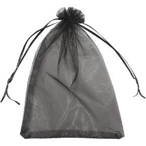 SUNGULF 12x16 Inches Drawstring Organza Bags Sheer Large Pouches Wedding Favor Party Christmas Gift Bag (Beige, 50 Packs)