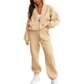 BTFBM المرأة Sweatsuits 2 قطعة مجموعة 2024 الصوف طويلة الأكمام زمم البلوز Sweatpants الشتاء الخريف وتتسابق عداء ببطء مجموعات