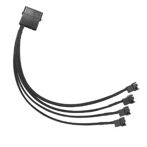 2 Pack Molex to 3 Pin or 4 Pin Fan Adapter Computer PC Case Fan Power Splitter Cable, 10 inch