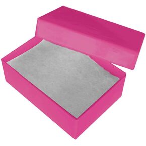 Hot Pink Cotton Filled Boxes Jewelry Gift Box ~ Pack of 100 (3-1/8" x 2-1/8" x 1"H)