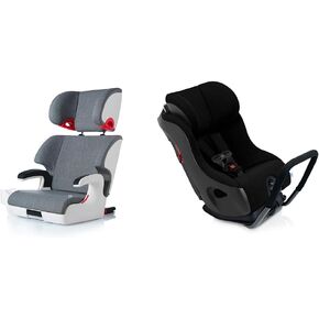 Clek Oobr High Back Booster Seat with Adjustable Headrest, Reclining Design, and Rigid LATCH System (Cloud)