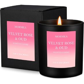 شموع برطمان من مورما، شموع معطرة باللافندر، شموع شمع الصويا الطبيعية، شموع للعلاج العطري بالعنبر، هدايا شموع العطلات للنساء، شموع للعطر المنزلي، 7oz