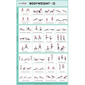 SPORTAXIS- Core Workout Poster with Coloured Illustrations- No-Equipment Laminated Home Training Wall Poster - Home Gym Posters for Men and Women -18"x 27"