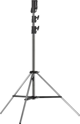 Kupo Master Combo HD Stand, Heavy Duty Steel Combo Stand with Spring Cushioned Risers, Triple Function Head, Leveling Leg Design, Max Height 11', Supports 88.2lbs, Silver (KS200112) in Saudi Arabia