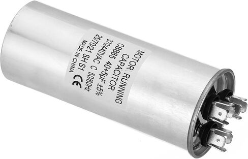 PATIKIL 45+5uF ±5% 45/5MDF 370/440V AC Fan Start Capacitor, CBB65 Circular Dual Run Capacitor for AC Motor Run Air Conditioner Cool Heat Pump Condenser Straight in Saudi Arabia