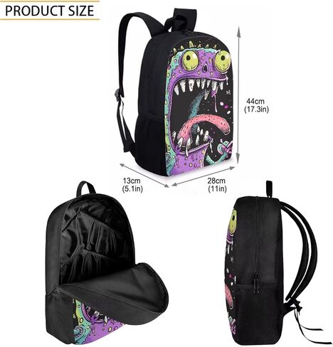 Blue Sugar Skull Girl Flower Floral Laptop Backpack Set 3 In 1, School Bag Lunch Box Handbag Pencil Pouch for Preschool Kindergarten in Saudi Arabia