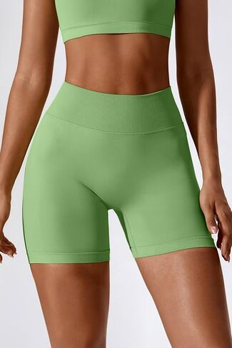 Vertvie Womens Workout Shorts 5" Scrunch Butt Gym Shorts V Back High Waisted Tummy Control Yoga Biker Volleyball Booty Shorts in Saudi Arabia