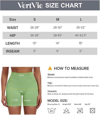 Vertvie Womens Workout Shorts 5" Scrunch Butt Gym Shorts V Back High Waisted Tummy Control Yoga Biker Volleyball Booty Shorts in Saudi Arabia