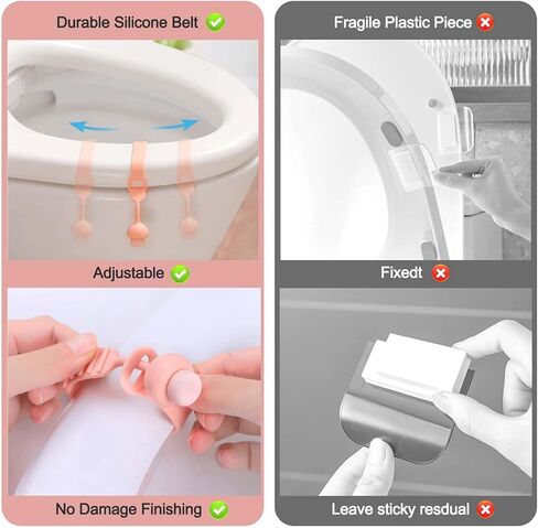 Toilet Seat Lifter Handle Toilet Seat Lid Lifter Handle Toilet Seat Cover Lifting Handle Mushroom Flexible Toilet Seat Lifter Prevent Contact with The Toilet Ring for VEINTI+1 (Pink) in Saudi Arabia