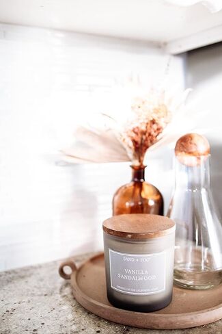 Sand + Fog Scented Candle - Cedar Lavender – Additional Scents and Sizes – 100% Cotton Lead-Free Wick - Luxury Air Freshening Jar Candles - Perfect Home Decor – 12oz in Kuwait